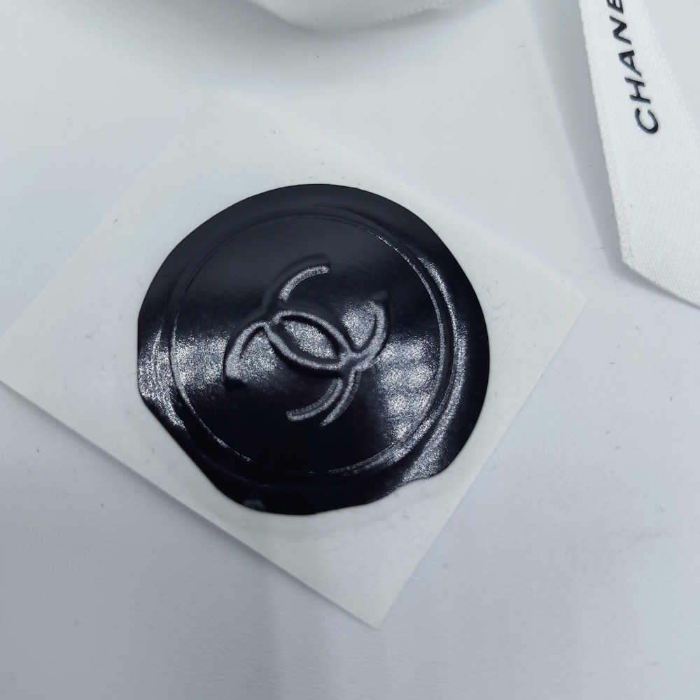 CHANEL Ribbon & Black Wax Seal Authentic Boutique Packaging 1 Yard Set - Picture 3 of 3